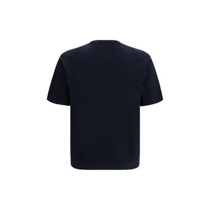 Sweater by Piacenza Cashmere for men in cashmere cotton blend blue showcases a sumptuous silhouette, artfully finished with a sumptuous crew neckline and for a sophisticated, sumptuous look.