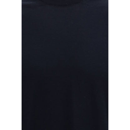 Sweater by Piacenza Cashmere for men in cashmere cotton blend blue features an tactile silhouette, showcasing a sophisticated and tactile for a refined finish.