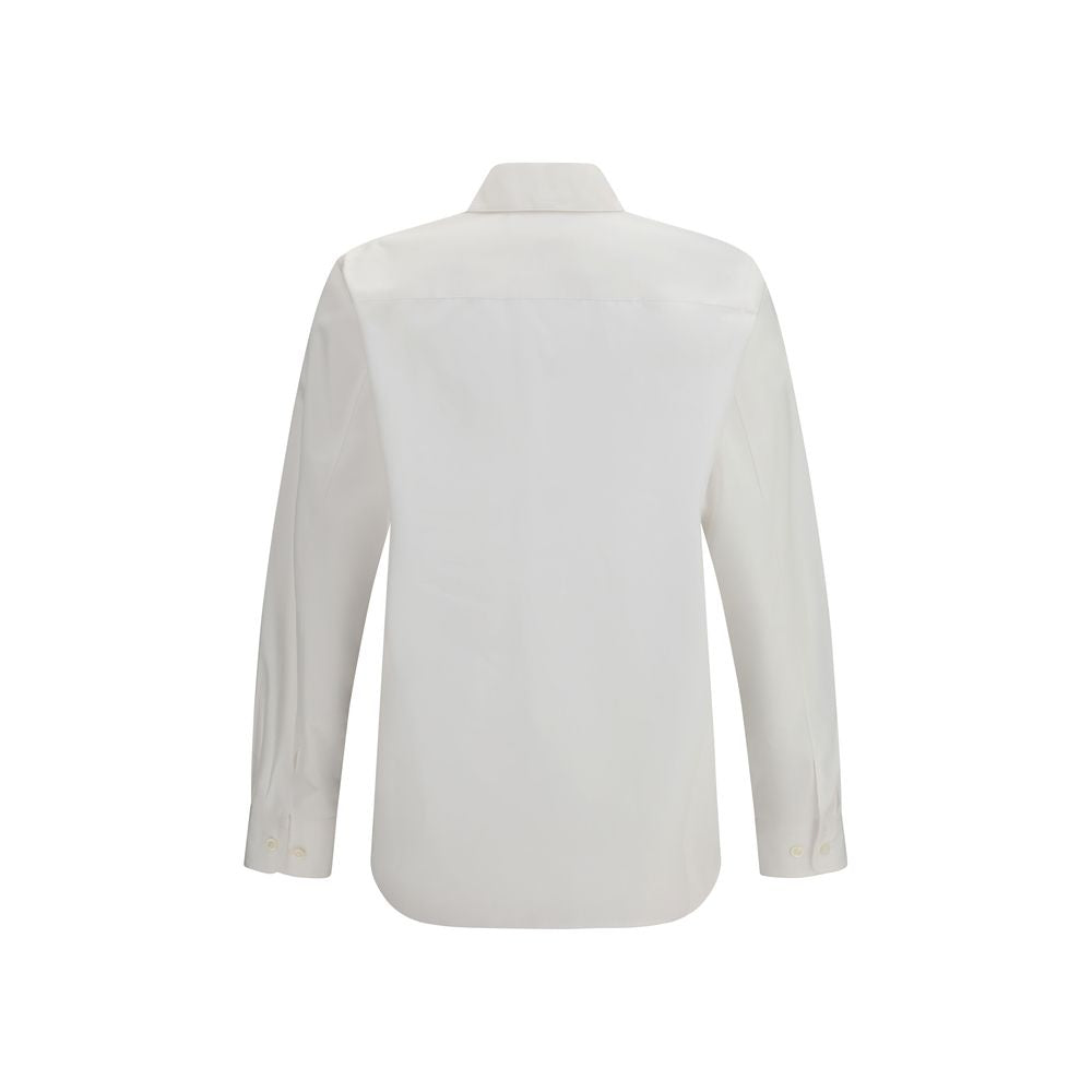 Dress Shirt by Umit Benan for men in cotton white features an architectural silhouette with a refined and elegant for a architectural look.
