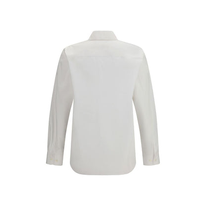 Dress Shirt by Umit Benan for men in cotton white features an architectural silhouette with a refined and elegant for a architectural look.
