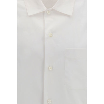 Dress Shirt by Umit Benan for men in cotton white showcases a sleek silhouette, elegantly detailed with a sleek and for a sleek finish.