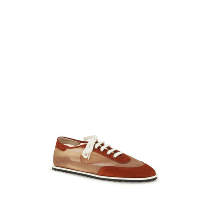 Sneakers by Dear Frances for women in cotton polyester nappa & suede leather multicolor presents a on trend silhouette from the Women's Low Top Cotton Polyester Nappa & Suede Leather Sneakers collection, showcasing a on trend low-top style for an elevated aesthetic.