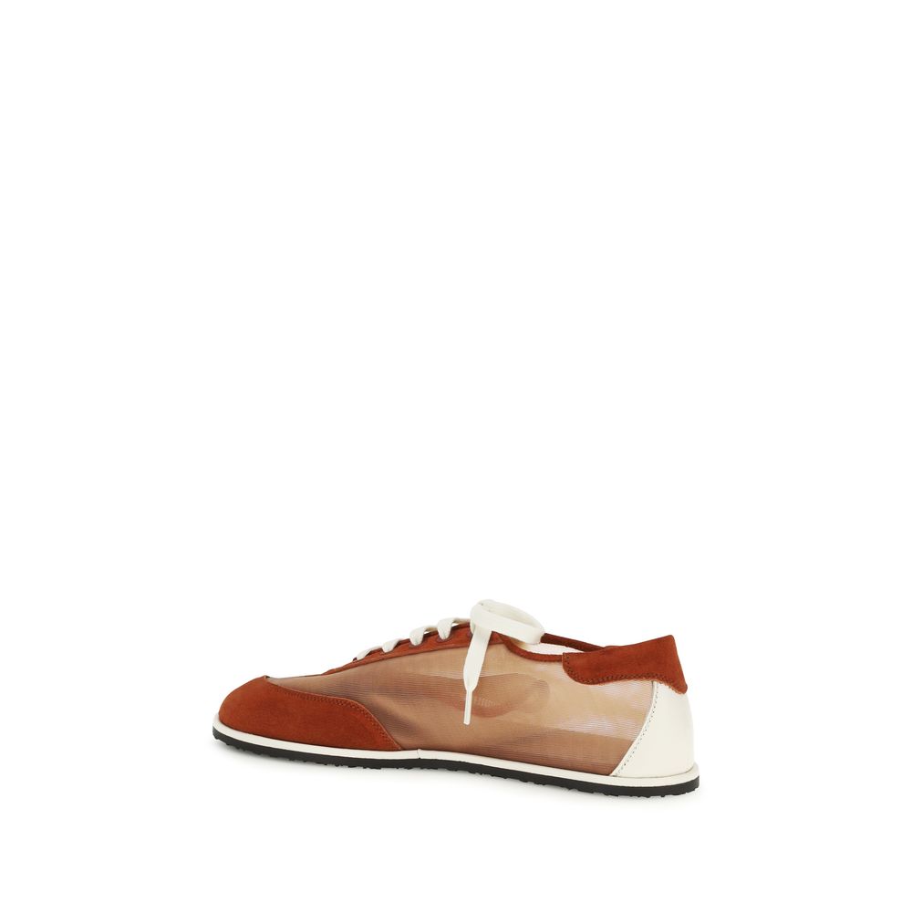 Sneakers by Dear Frances for women in cotton polyester nappa & suede leather multicolor features a chic design, perfectly showcasing the chic low-top style of this Women's Low Top Cotton Polyester Nappa & Suede Leather Sneakers.