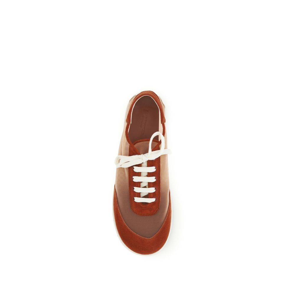 Sneakers by Dear Frances for women in cotton polyester nappa & suede leather multicolor presents a impeccable silhouette as Women's Low Top Cotton Polyester Nappa & Suede Leather Sneakers, expertly defined by a impeccable low-top style for a impeccable, high-fashion look.
