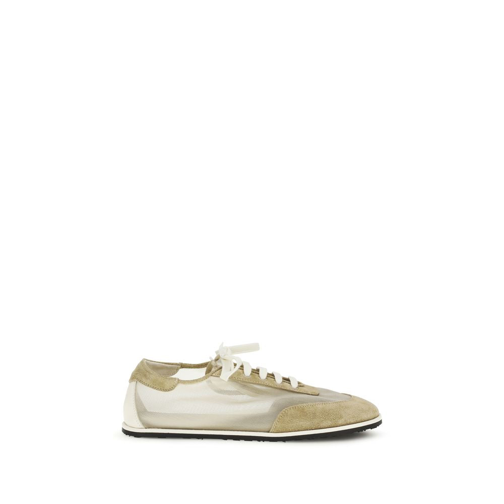 Sneakers by Dear Frances for women in polyamide & bos taurus calf leather beige features an timeless silhouette from the Women's Low Top Polyamide & Bos Taurus Calf Leather Sneakers collection, showcasing a signature low-top style with an timeless finish.