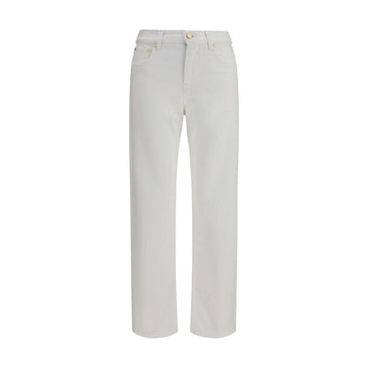 Jeans by Umit Benan for women in denim cotton white presents a refined pantology silhouette, artfully defined by a refined pantology regular-fit & slim, long, and a sophisticated .