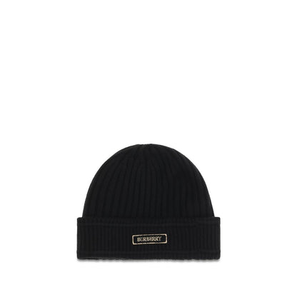 Beanie Hat by Burberry for men in merino wool black presents a urban-chic silhouette, showcasing the urban-chic craftsmanship of this Merino Wool Beanie Hat.