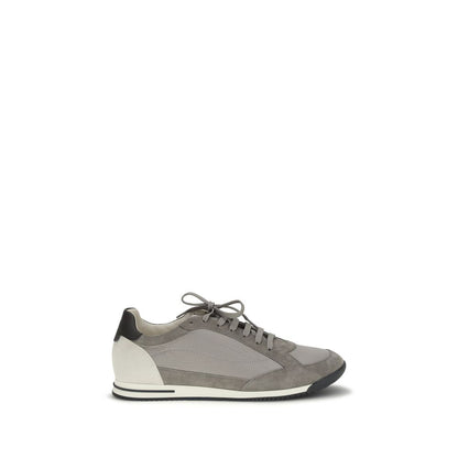 Sneakers by Brunello Cucinelli for men in bos taurus suede calf leather gray features a chic design, perfectly showcasing the chic fashion style of this Men's Fashion Bos Taurus Suede Calf Leather Sneakers.