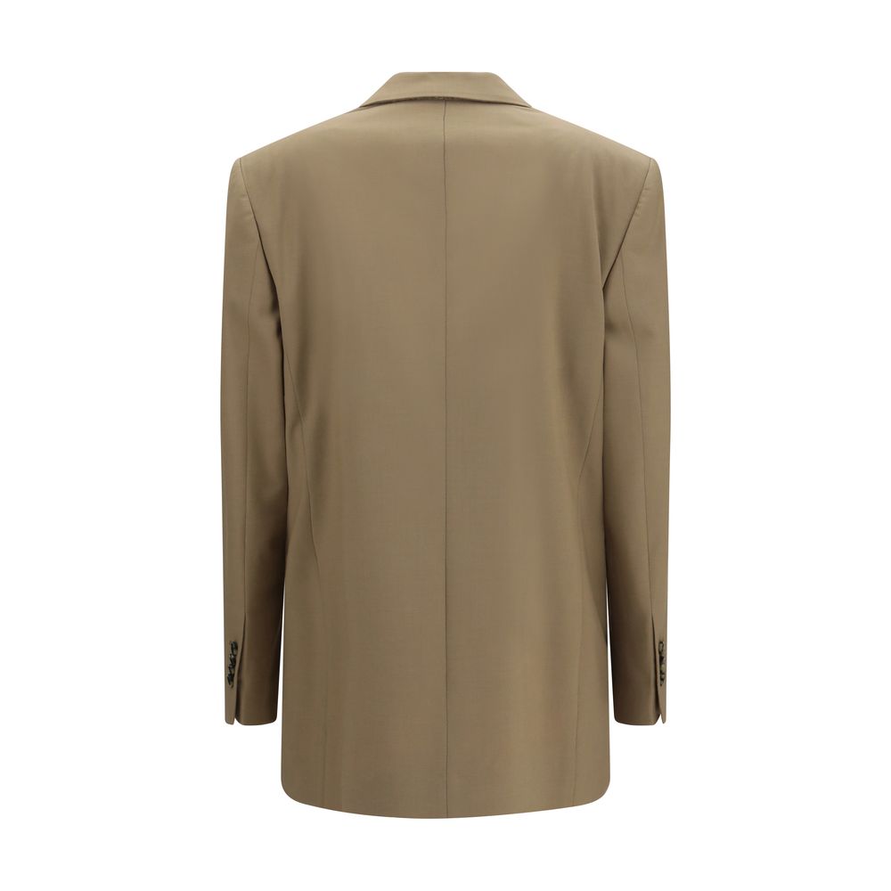 Blazer by Lardini for women in polyester & wool beige presents a distinguished silhouette, detailed with a distinguished and distinctive for a truly sophisticated finish.