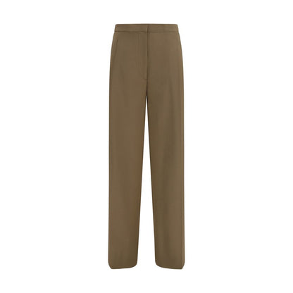 Casual Pants by Lardini for women in polyester & wool brown features a refined silhouette with a refined regular-fit & wide, defined by a and a refined long for a refined finish.