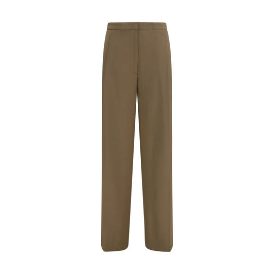 Casual Pants by Lardini for women in polyester & wool brown features a refined silhouette with a refined regular-fit & wide, defined by a and a refined long for a refined finish.
