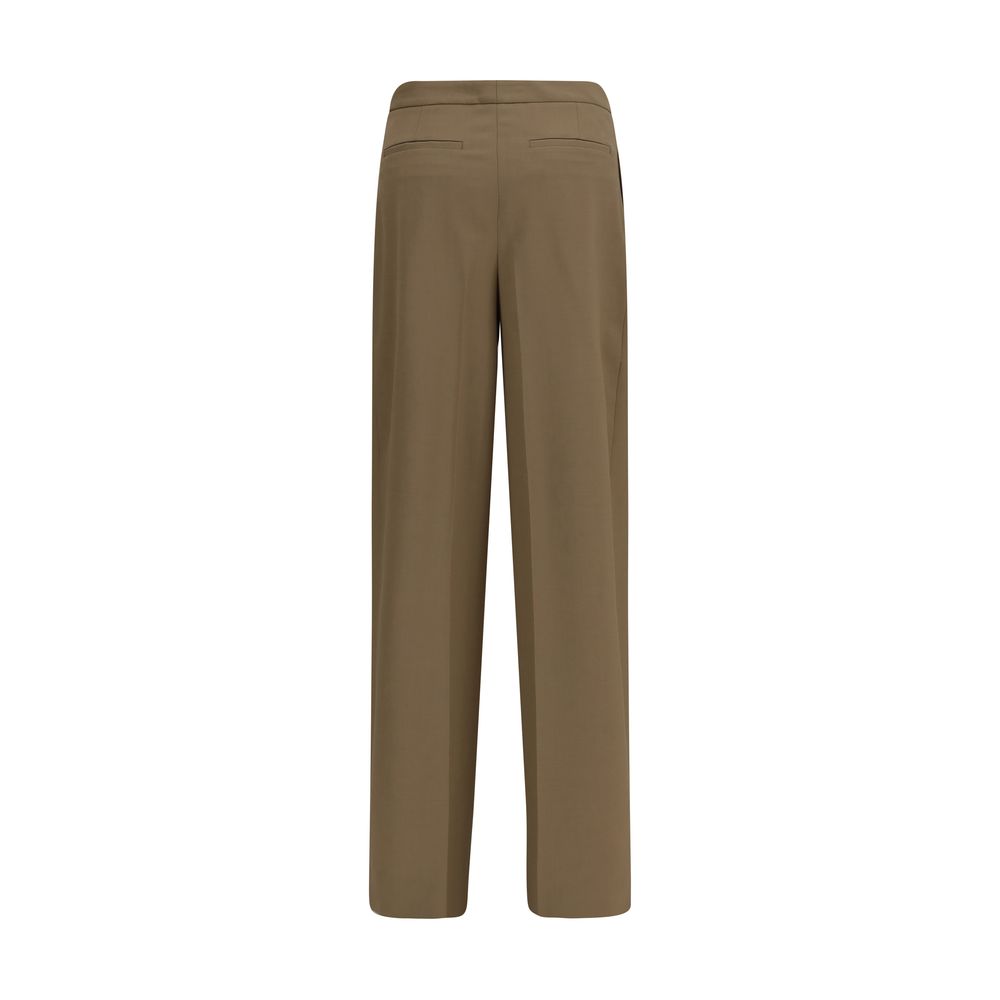 Casual Pants by Lardini for women in polyester & wool brown presents a refined pantology silhouette, artfully defined by a refined pantology regular-fit & wide, long, and a sophisticated .