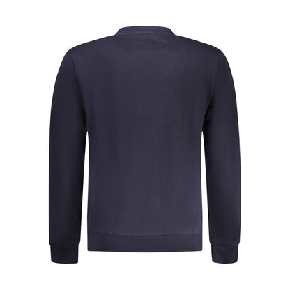 Napapijri Men's Regular-Fit Crew Neck Cotton Polyester Sweatshirt - Blue Print