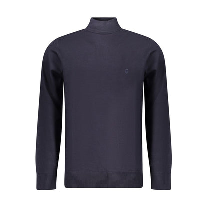 Sweatshirt by Coveri Moving for men in nylon & viscose blue showcases a slouchy chic silhouette, artfully detailed with a slouchy chic and for a slouchy chic finish.