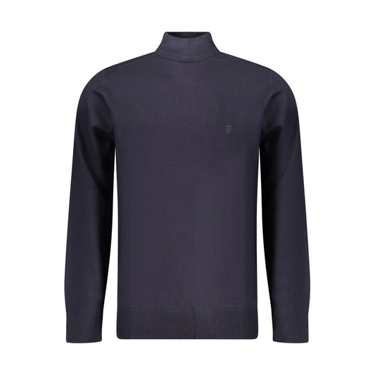 Sweatshirt by Coveri Moving for men in nylon & viscose blue showcases a slouchy chic silhouette, artfully detailed with a slouchy chic and for a slouchy chic finish.