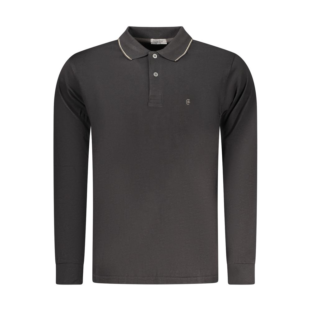 This Polo Shirt by Coveri Moving for men in denim cotton black presents a flawless silhouette, showcasing flawless long-sleeve detailing and a refined for a truly flawless aesthetic.