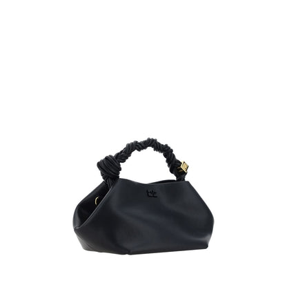 Handbag by Ganni for women in polyester polyurethane leather black features a contemporary silhouette, showcasing a secure magnetic, ample , and contemporary shoulder-strap, handle & adjustable-strap for a sophisticated look.