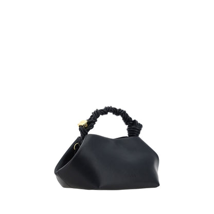 Handbag by Ganni for women in polyester polyurethane leather black presents a ornamental silhouette, showcasing a secure magnetic, ample , and versatile shoulder-strap, handle & adjustable-strap for a ornamental finish.