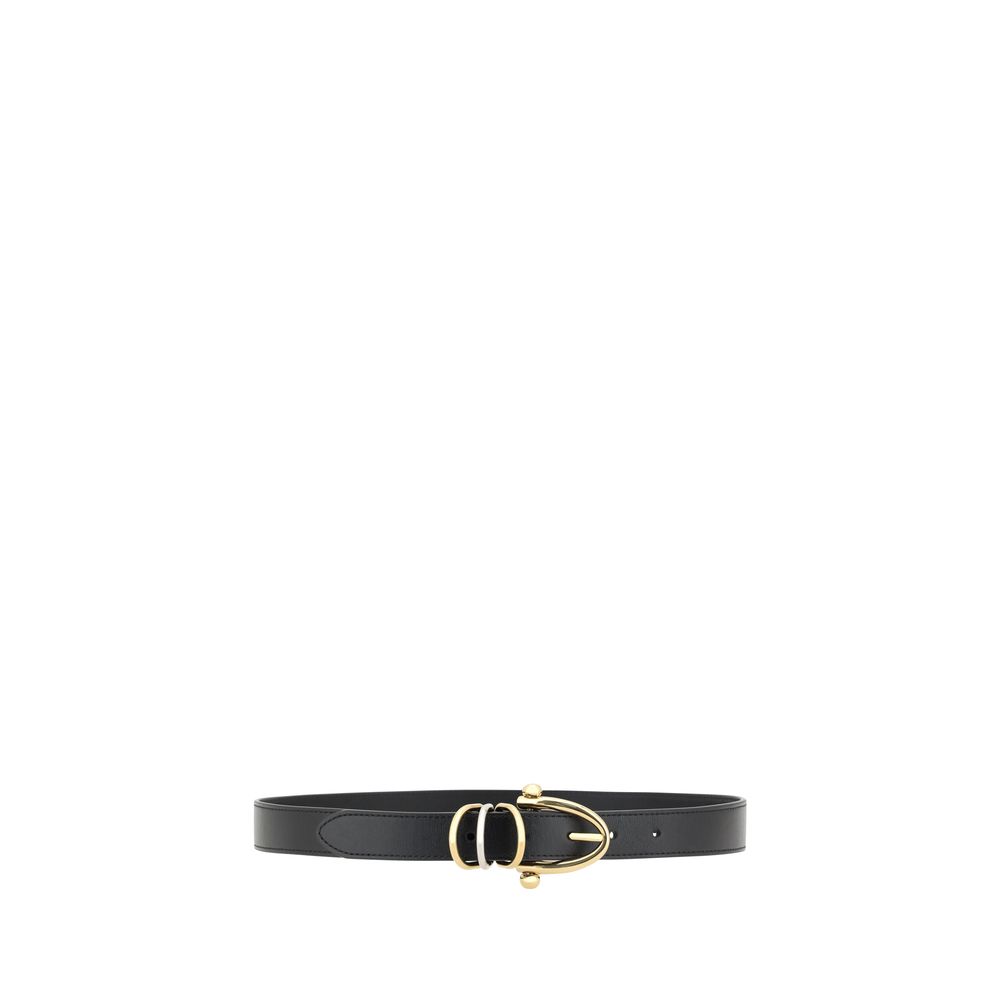 Belt by Chloé for women in bos taurus calf leather black features an artisanal finish, elegantly showcasing the signature style and artisanal craftsmanship of the Bos Taurus Calf Leather Belt design.