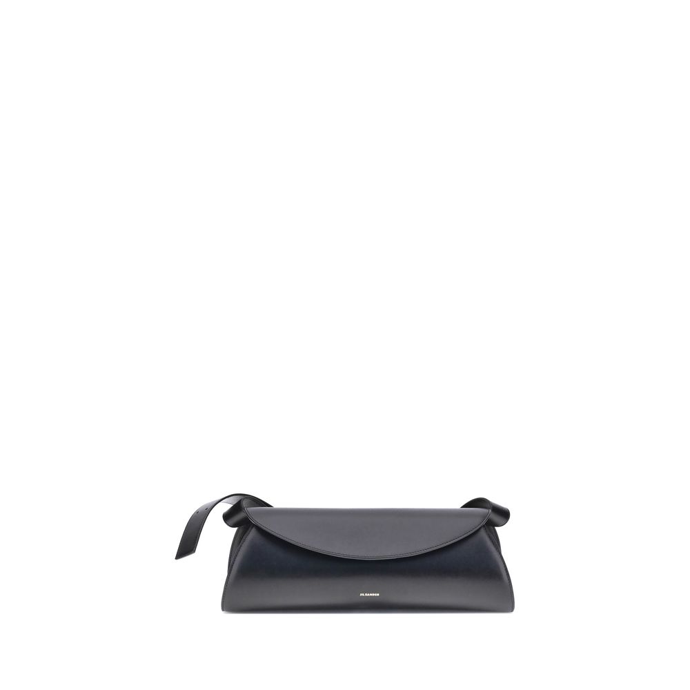 Large Shoulder Bag by Jil Sander for women in bos taurus calf leather black features a effortless sophistication silhouette, secured by a magnetic & button with ample cardholder and versatile shoulder-strap & adjustable-strap for a effortless sophistication finish.
