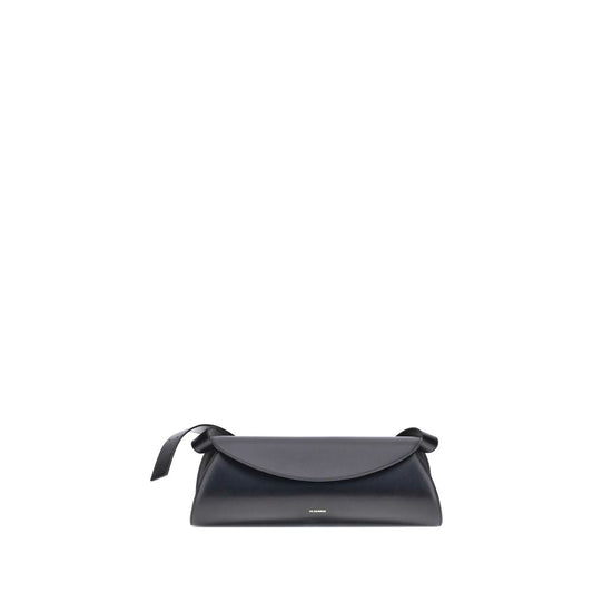 Large Shoulder Bag by Jil Sander for women in bos taurus calf leather black features a effortless sophistication silhouette, secured by a magnetic & button with ample cardholder and versatile shoulder-strap & adjustable-strap for a effortless sophistication finish.