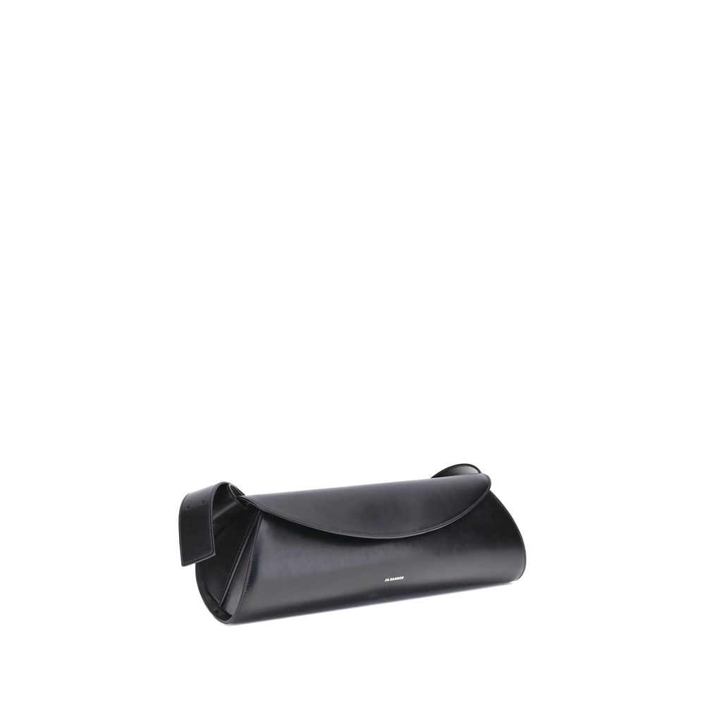 Large Shoulder Bag by Jil Sander for women in bos taurus calf leather black features a effortless chic silhouette with a secure magnetic & button, ample cardholder, and versatile shoulder-strap & adjustable-strap for a effortless chic finish.