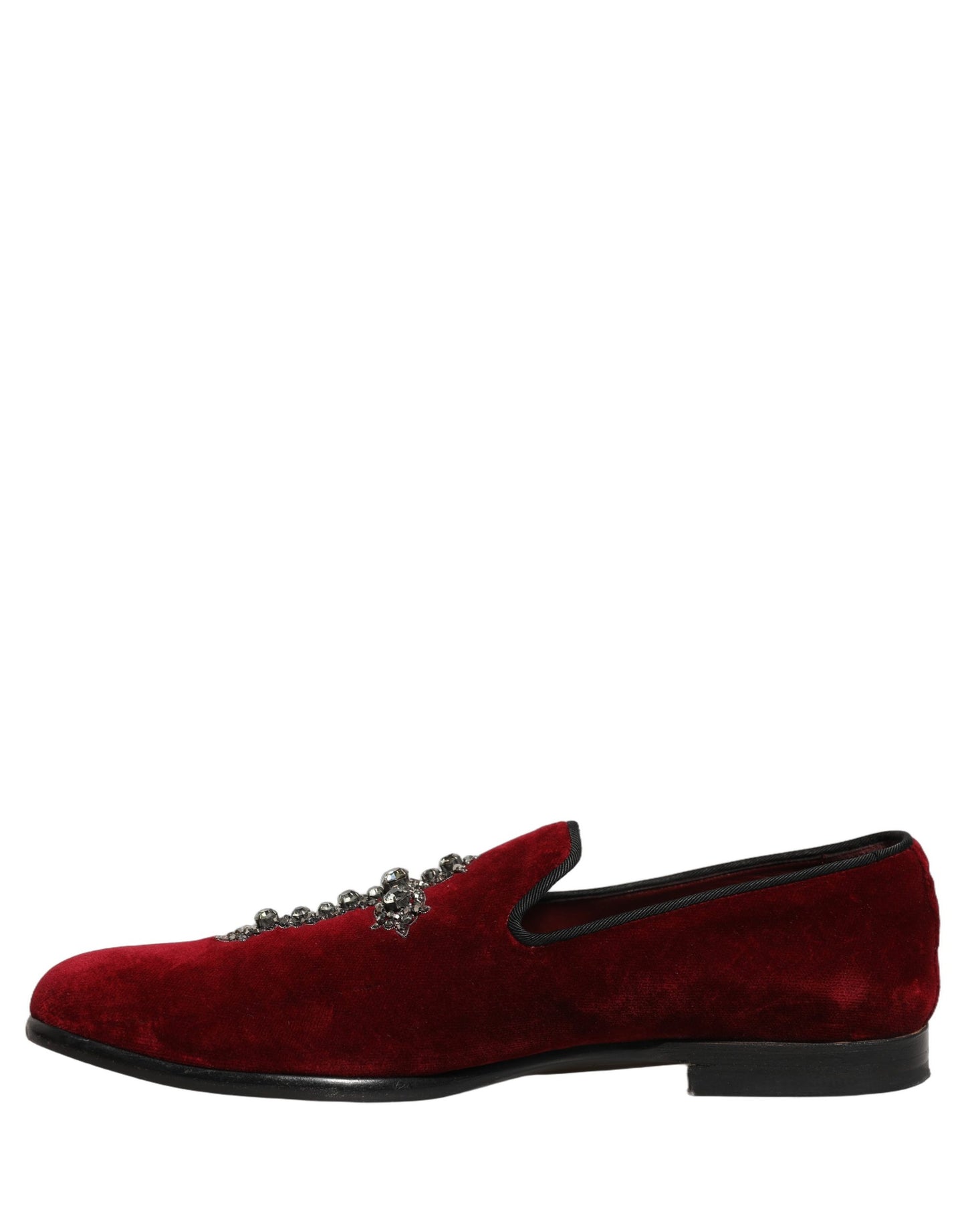 Dolce & Gabbana Maroon Suede Cross Slip On Dress Loafers Shoes