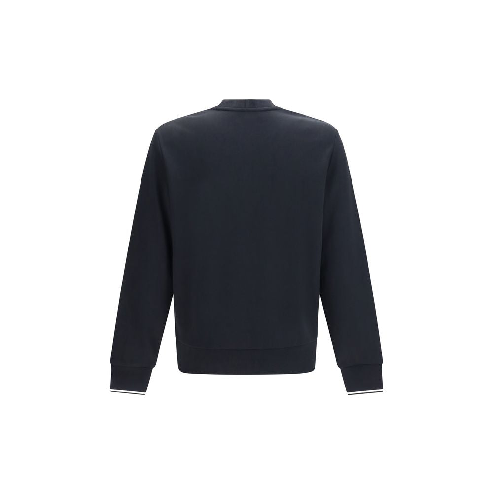 Sweatshirt by Fred Perry for men in cotton black, signature & striped presents a smart casual silhouette, featuring a smart casual crew neckline and for a sophisticated look.