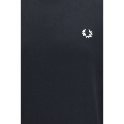 Sweatshirt by Fred Perry for men in cotton black, signature & striped features an provocated silhouette, detailed with a provocated and a refined for a sophisticated aesthetic.