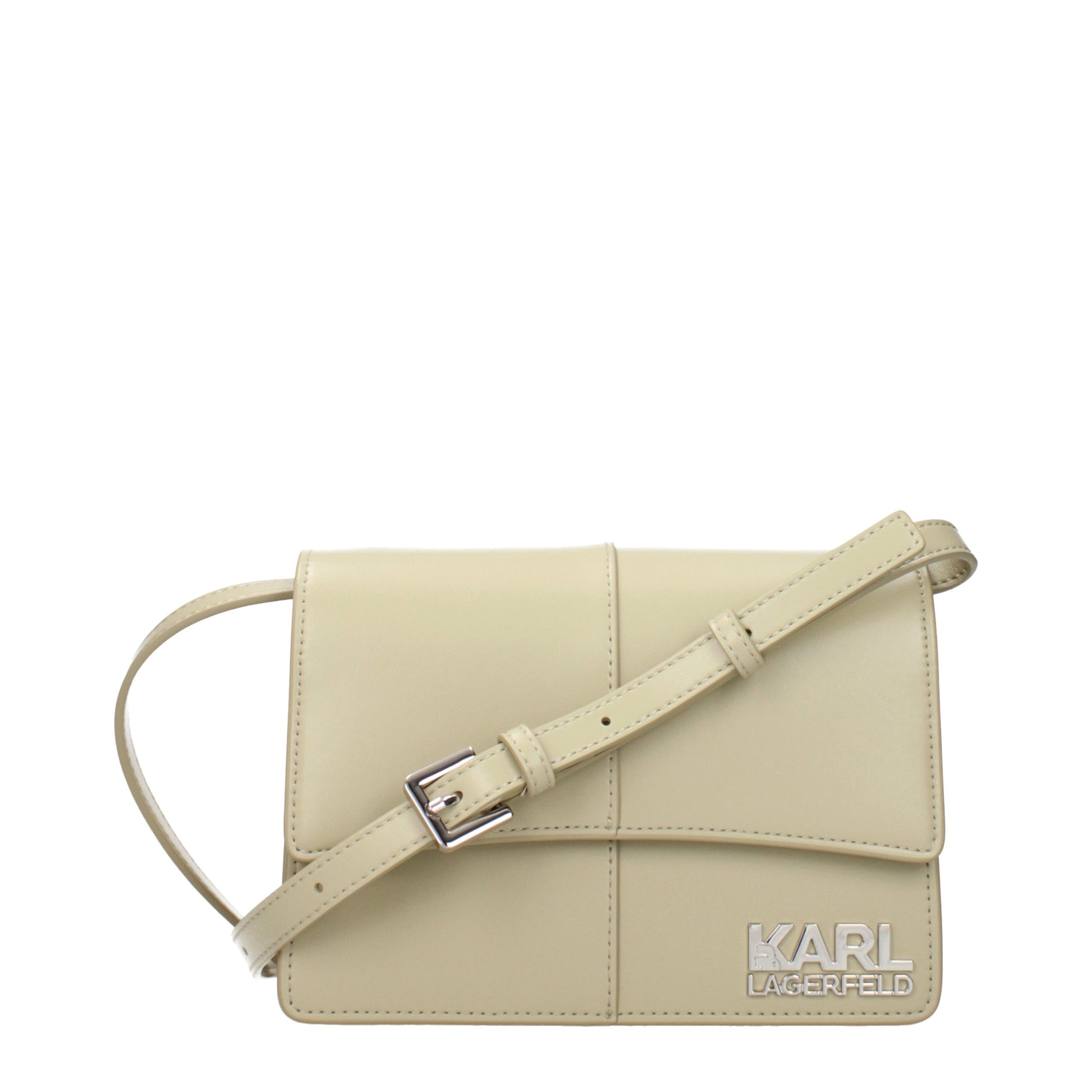 Crossbody Handbag by Karl Lagerfeld for women in polyethylene & polyurethane green showcases a versatile sophistication silhouette, featuring a secure , versatile sophistication , and versatile crossbody-strap & adjustable-strap for a versatile sophistication finish.
