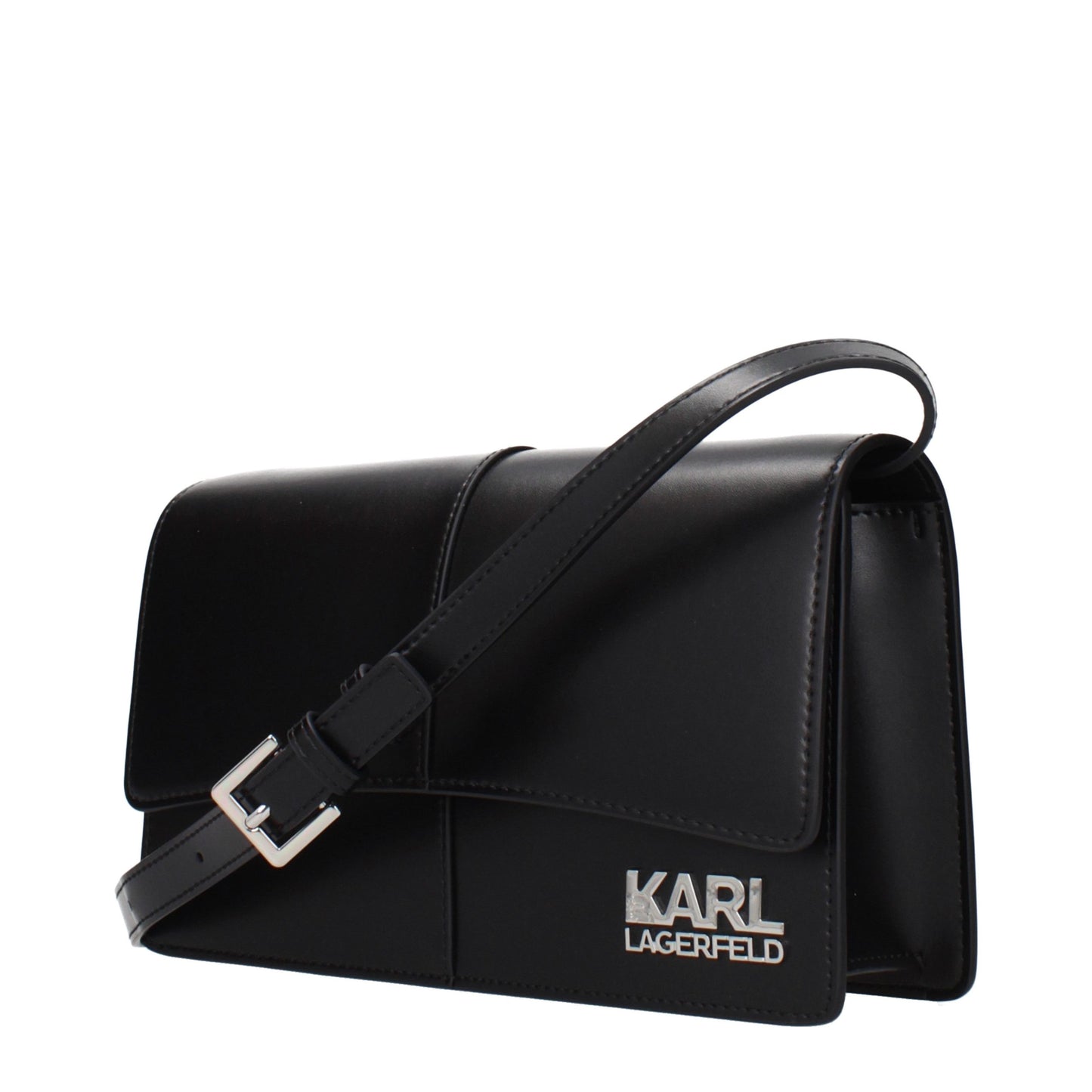 Crossbody Handbag by Karl Lagerfeld for women in polyethylene & polyurethane black features a transformative sophistication silhouette, showcasing a secure , ample , and versatile crossbody-strap & adjustable-strap for a transformative sophistication look.