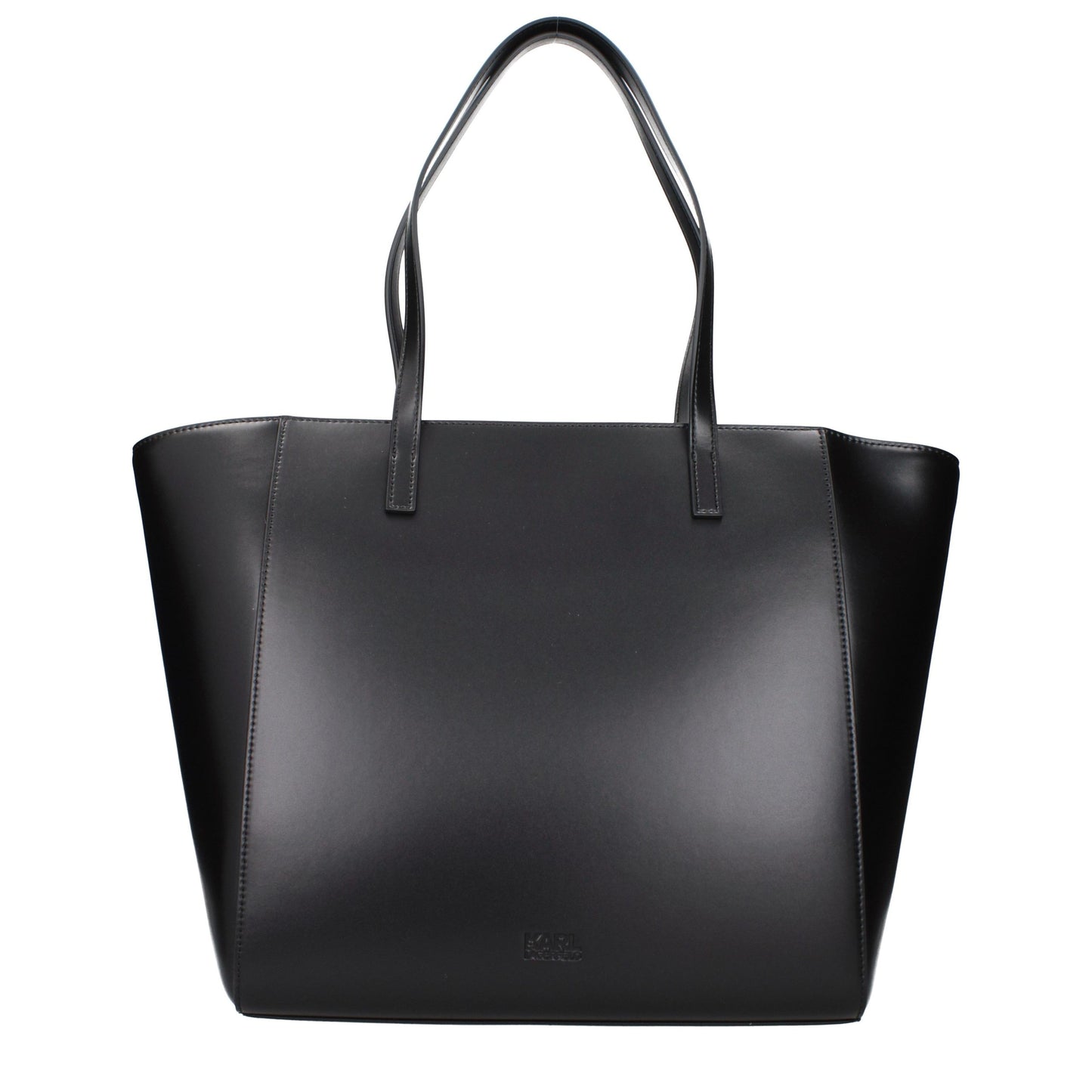 Shoulder Bag by Karl Lagerfeld for women in polyethylene & polyurethane black presents a statuesque silhouette, showcasing a secure and statuesque with versatile shoulder-strap for a sophisticated look.