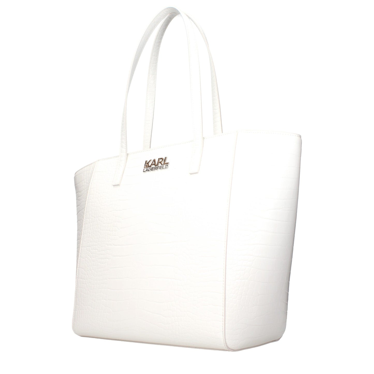 Shoulder Bag by Karl Lagerfeld for women in polyethylene & polyurethane white features a effortless chic silhouette with a secure , ample , and versatile shoulder-strap for a effortless chic finish.