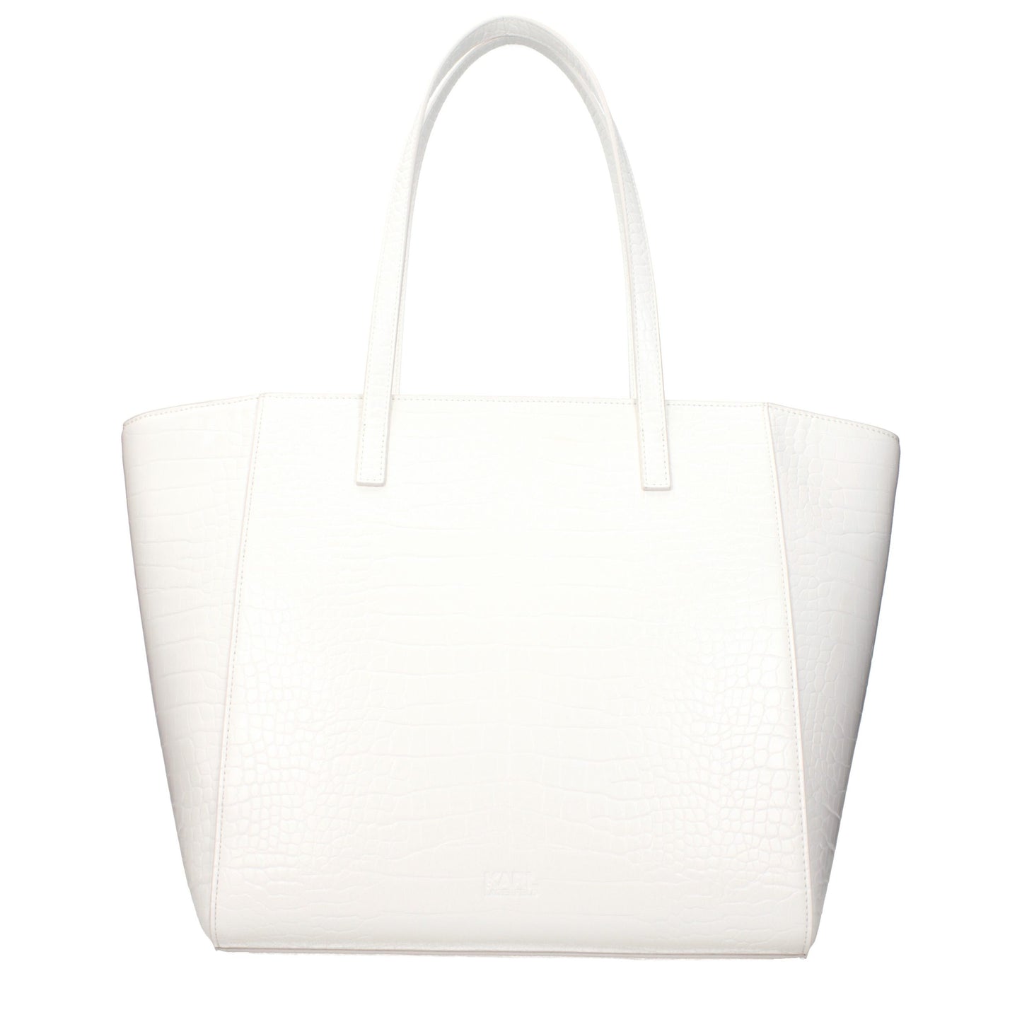 Shoulder Bag by Karl Lagerfeld for women in polyethylene & polyurethane white features a stately silhouette, showcasing a secure , ample , and stately shoulder-strap for a stately finish.