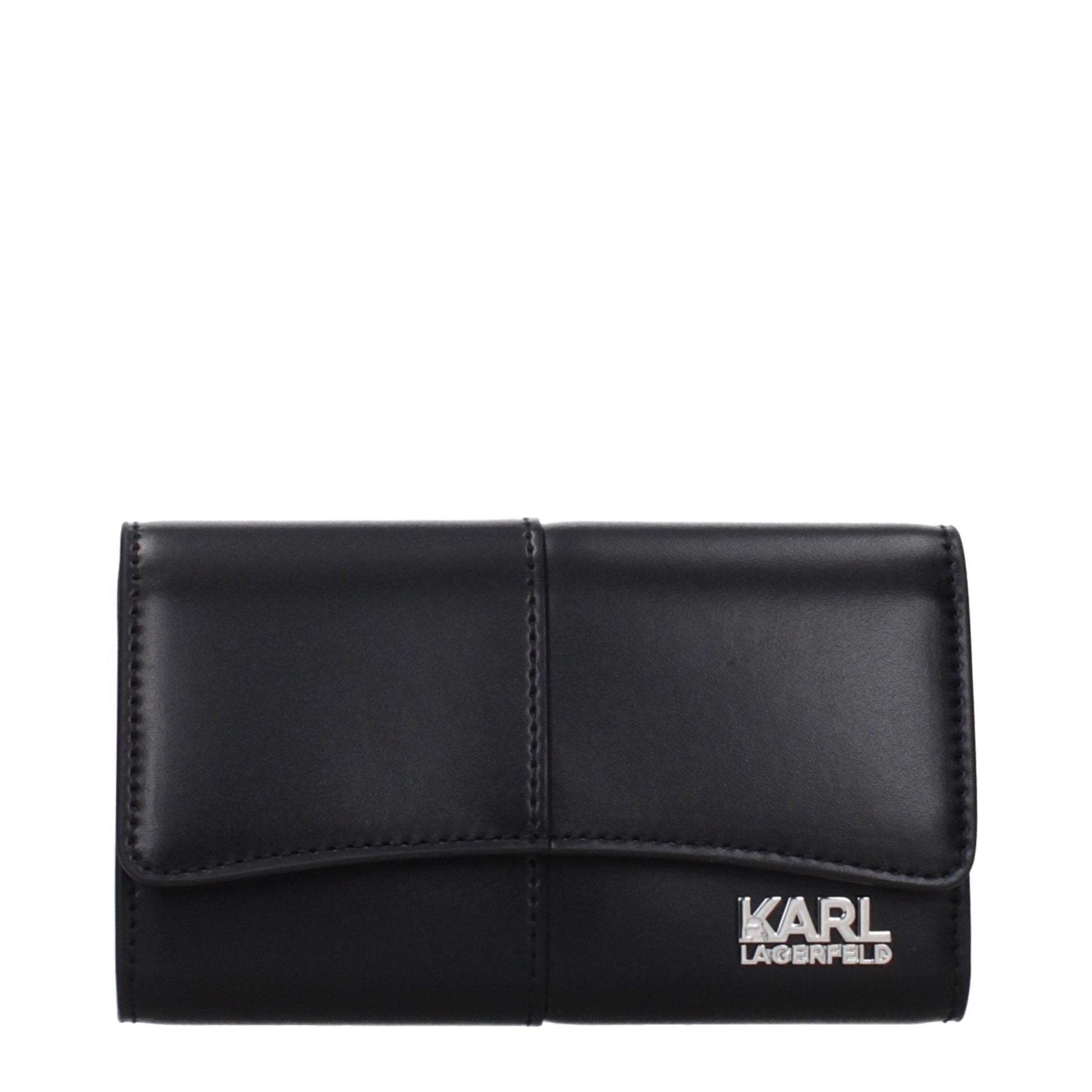 Wallet by Karl Lagerfeld for women in polyethylene & polyurethane black presents a refined silhouette, artfully capturing the essence of the Polyethylene & Polyurethane Wallet design with sophisticated for a refined look.