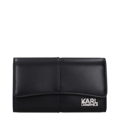 Wallet by Karl Lagerfeld for women in polyethylene & polyurethane black presents a refined silhouette, artfully capturing the essence of the Polyethylene & Polyurethane Wallet design with sophisticated for a refined look.