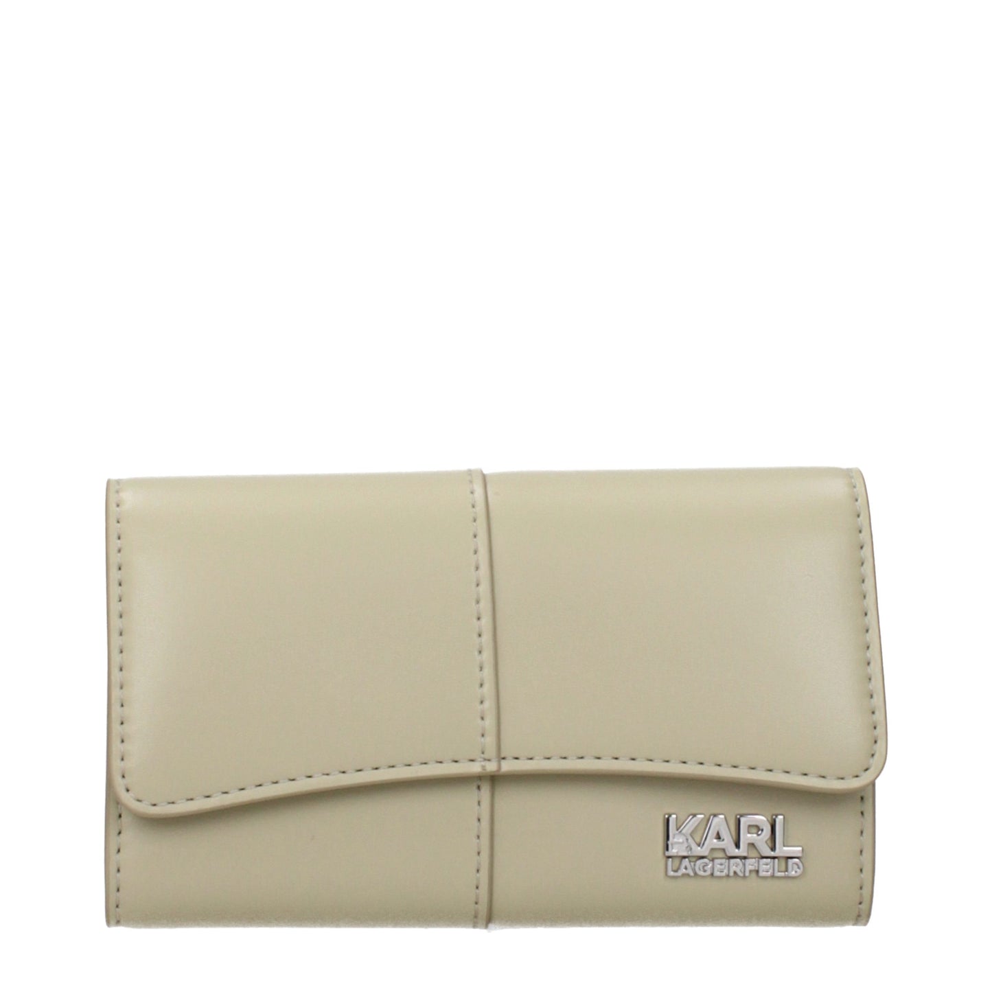 Wallet by Karl Lagerfeld for women in polyethylene & polyurethane green presents a streamlined silhouette, showcasing the sophisticated design of the Polyethylene & Polyurethane Wallet collection with functional .
