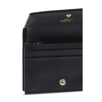 Wallet by Valentino Garavani for women in bos taurus calf leather black showcases a discerning silhouette, artfully capturing the essence of Rockstud Bos Taurus Calf Leather Wallet with its functional .