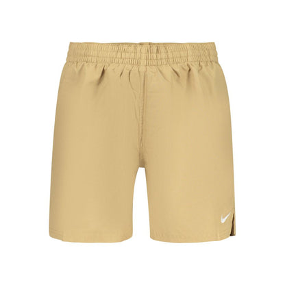 Swim Shorts by Nike for men in polyester and beige showcases a sinuous silhouette, expertly cut for a sinuous fit as part of the Men's Polyester Swim Shorts collection.