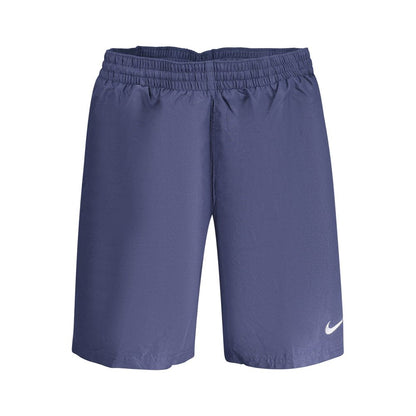 Swim Shorts by Nike for men in polyester blue presents a beach chic silhouette from the Men's Polyester Swim Shorts collection, showcasing a beach chic cut for a refined poolside look.