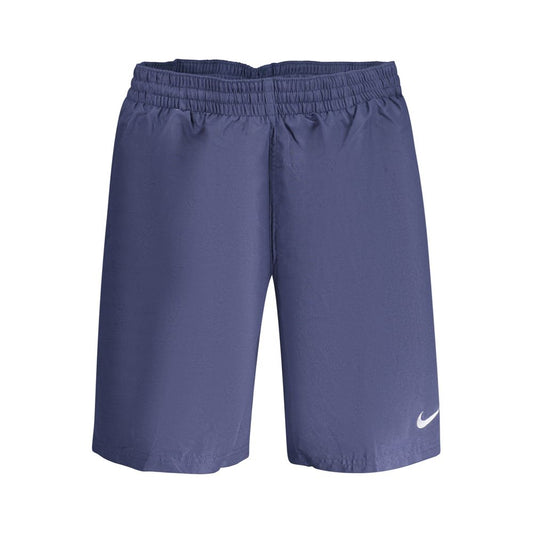 Swim Shorts by Nike for men in polyester blue presents a beach chic silhouette from the Men's Polyester Swim Shorts collection, showcasing a beach chic cut for a refined poolside look.