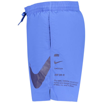 Swim Shorts by Nike for men in polyester blue & print presents a sculptural silhouette, showcasing the sculptural Men's Polyester Swim Shorts design with a refined cut for a premium, sophisticated look.