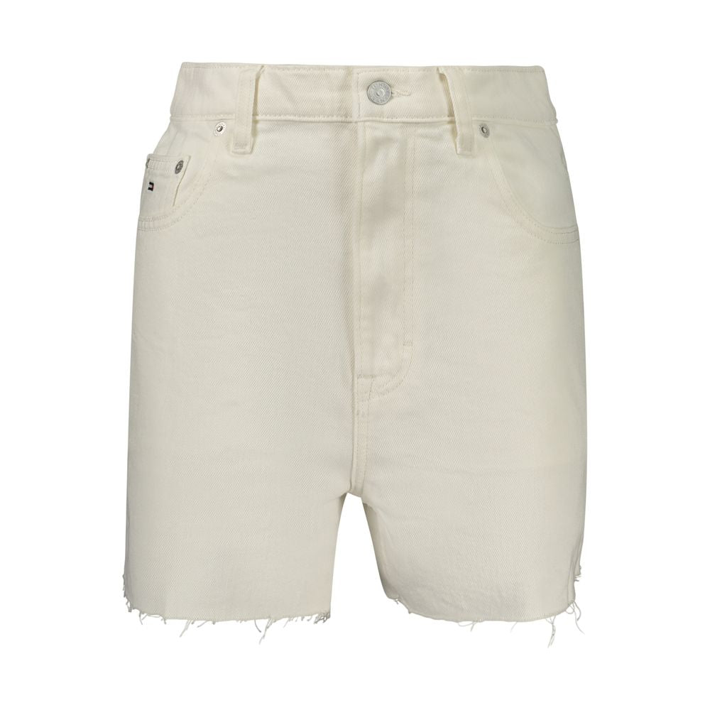 Short Trousers by Tommy Hilfiger for women in cotton polyester white features an sartorial luxe mom and short, defined by a sartorial luxe for a sophisticated, premium silhouette.
