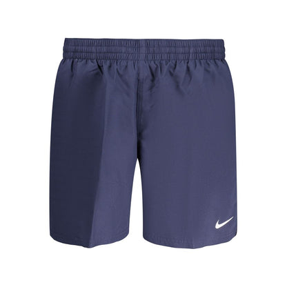 Swim Shorts by Nike for men in polyester blue showcases a sculptural silhouette, expertly capturing the sophisticated essence of the sculptural Waves Men's Polyester Swim Shorts design for a premium poolside look.