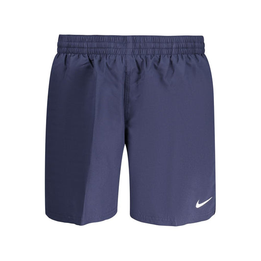 Swim Shorts by Nike for men in polyester blue showcases a sculptural silhouette, expertly capturing the sophisticated essence of the sculptural Waves Men's Polyester Swim Shorts design for a premium poolside look.