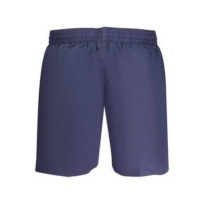 Swim Shorts by Nike for men in polyester and blue showcases a sinuous silhouette, expertly cut for a sinuous fit as part of the Waves Men's Polyester Swim Shorts collection.