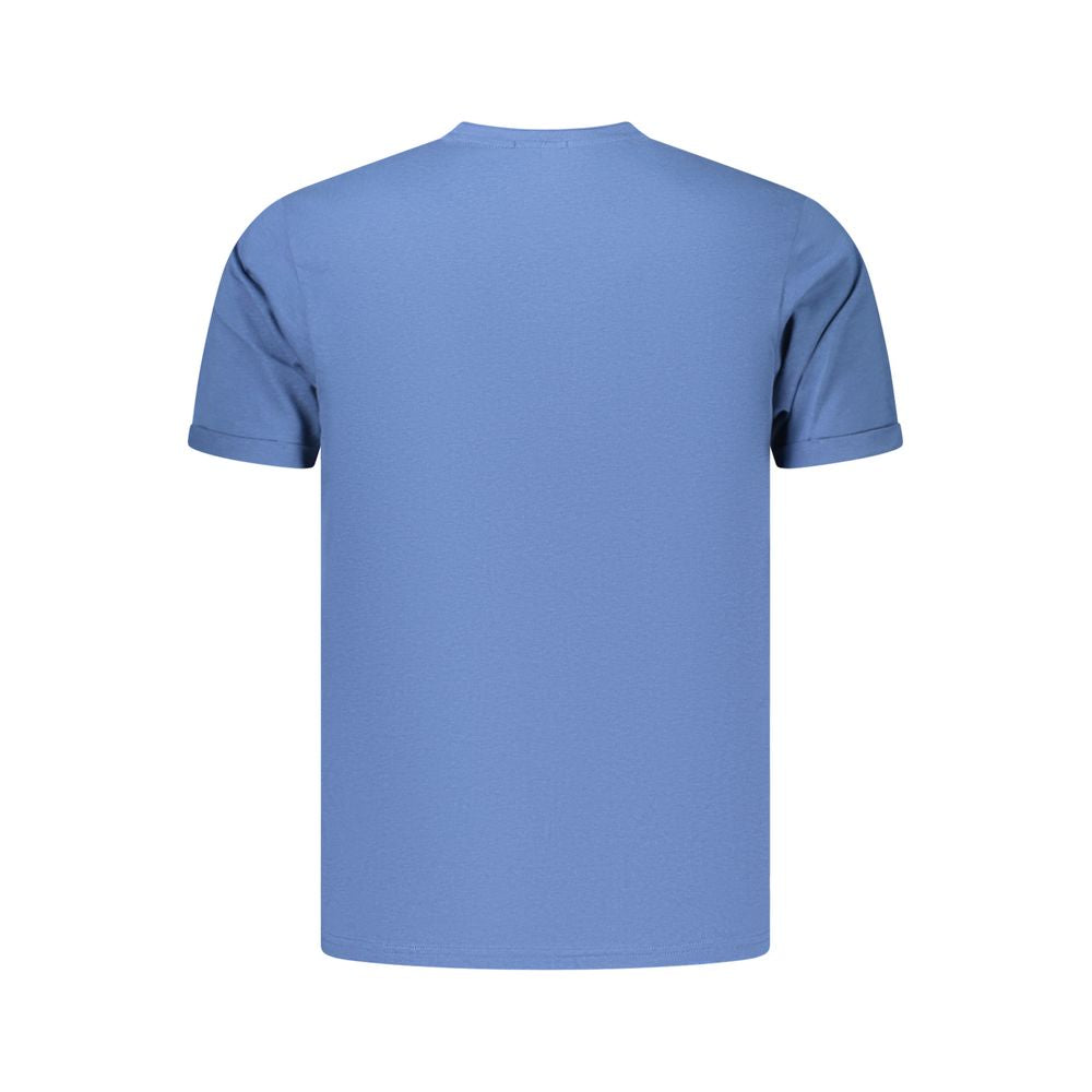 T-Shirt by Coveri Moving for men in cotton blue & print features an edgy silhouette, meticulously detailed with a sophisticated and crew neckline for a truly edgy finish.