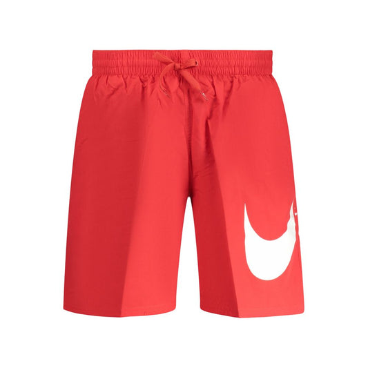 Swim Shorts by Nike for men in polyester red presents a sculptural silhouette, showcasing the sculptural Men's Polyester Swim Shorts design with a refined cut for a premium, sophisticated look.
