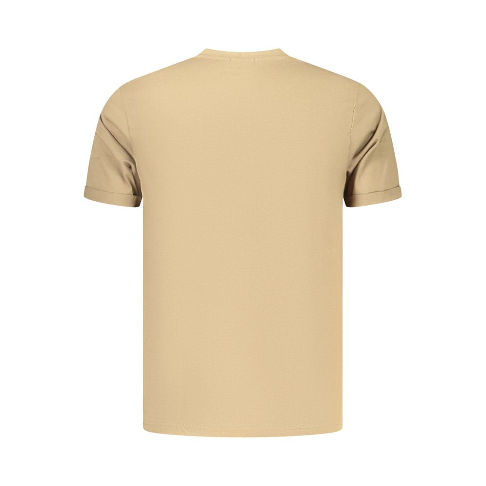 T-Shirt by Coveri Moving for men in cotton brown & print showcases a chic silhouette, artfully detailed with a chic crew neckline and for a chic finish.