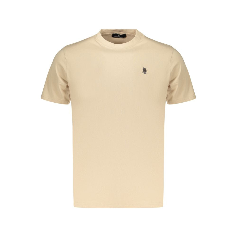 T-Shirt by Marina Yachting for men in cotton beige showcases a unassuming silhouette, artfully detailed with a refined crew neckline and unassuming for a sophisticated, contemporary look.